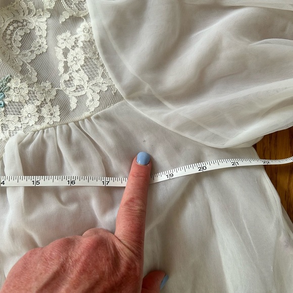 True Vintage sheer balloon sleeves night gown robe - Picture 9 of 9